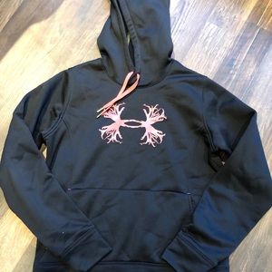 UA hunt black and pink hoodie